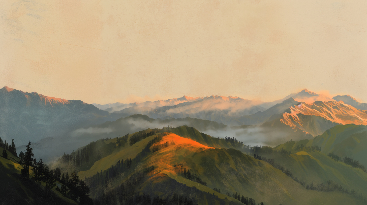 Mountain landscape in Kashmir